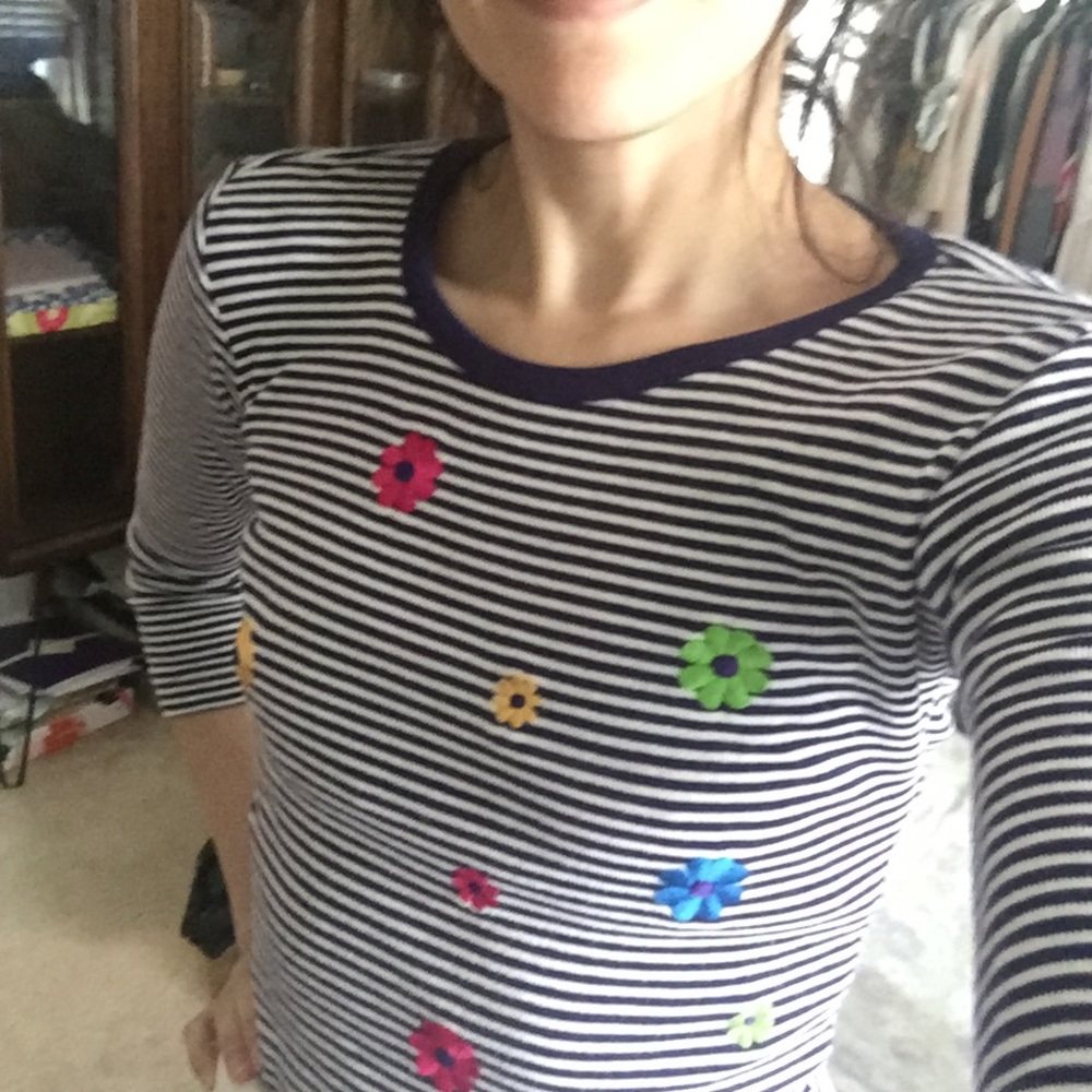 Vintage Y2K Next Era kids stripe floral top hippie